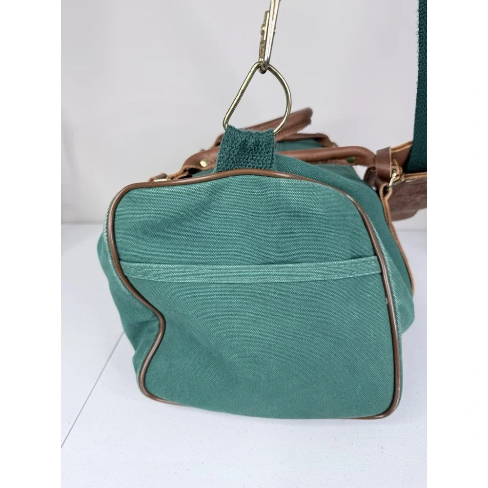 Vintage The Ocean Course Kiawah Island Green Canvas Leather Golf Duffle Bag
